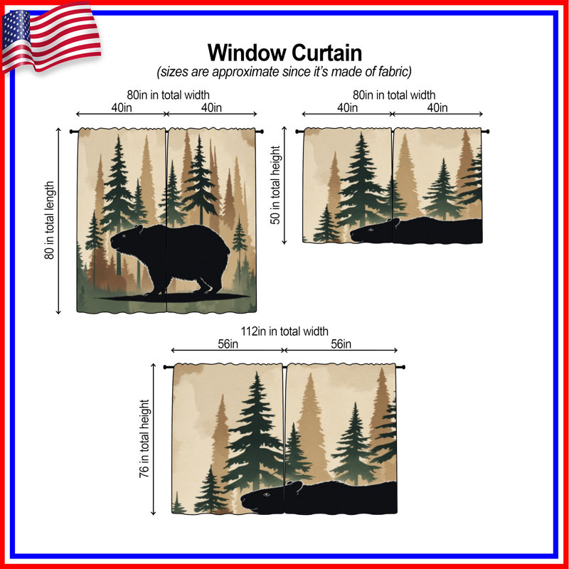 Rideaux Capybara Capybara, 20 po x 50 po - 2 panneaux, Obscurcissement de chambre