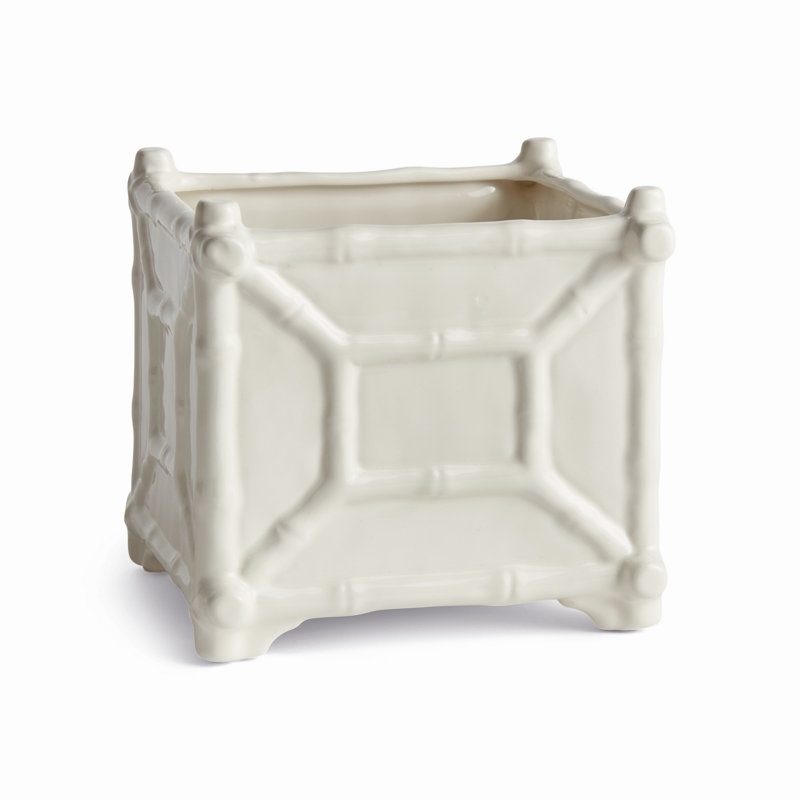 Grand pot à cache-cache en céramique Bambus, H 7 po x l 7,25 po x P 7,25 po