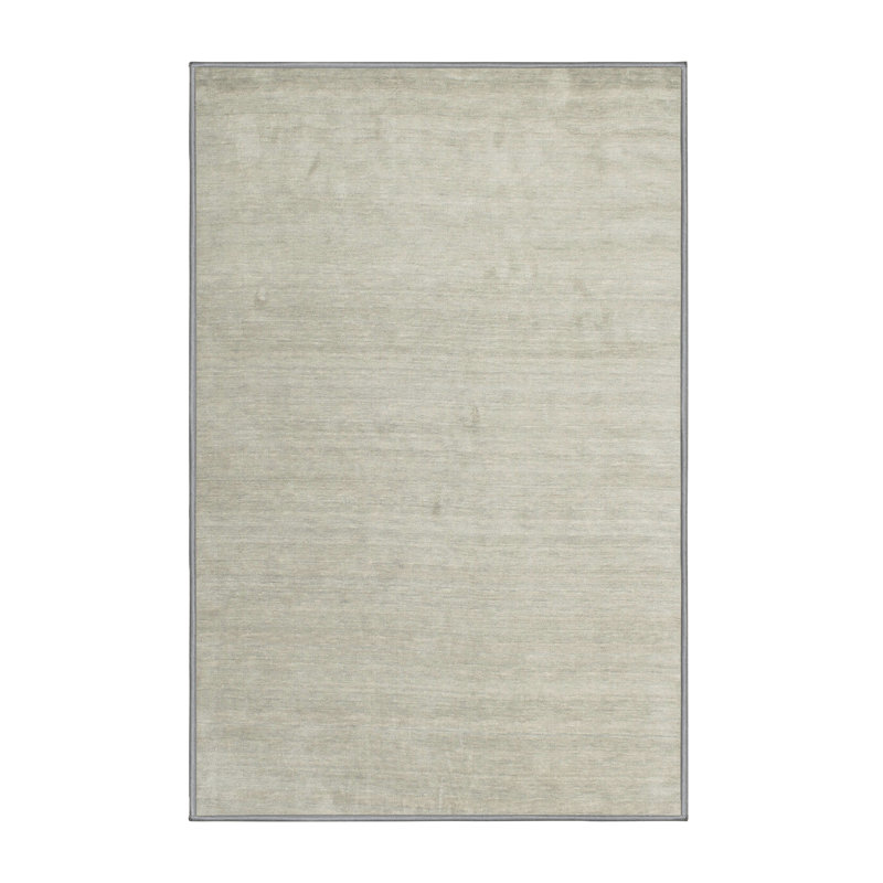 Tapis contemporaine unaire blanc, Rectangle 5 pi x 7 pi