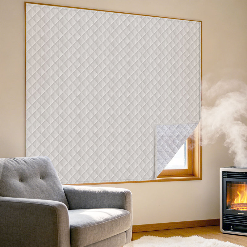 1 Panel Quilted Thermal Insulated Door Curtain,Velvet Heavy Duty Privacy Door Drape With Diamond Stitched, Noise Reducing, Cold & Heat Blocking, Fits Front/Back Door