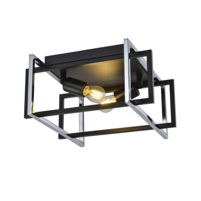 Plafonnier encastré 2 lumières 13 po