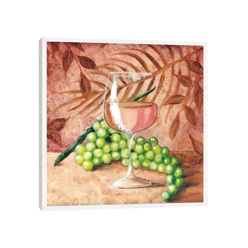 Sunshine Grapes VIII by Malenda Trick - Gallery-Wrapped Canvas Giclée on Canvas, White Framed, 45.72 cm H x 45.72 cm W