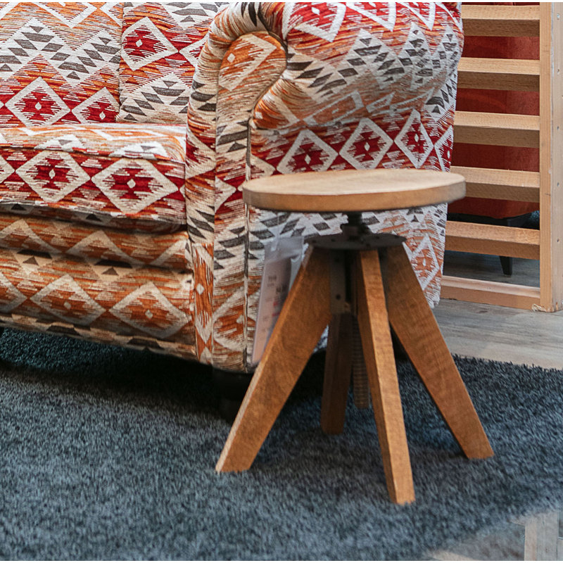 Meansville Solid Wood Accent Stool
