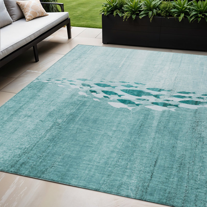 HomeRoots Rectangle Machine Woven Area Rug
