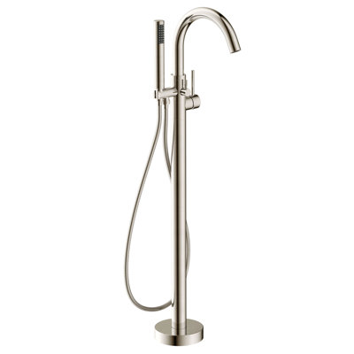 2 Handle Floor Clawfoot Tub Faucet with Diverter