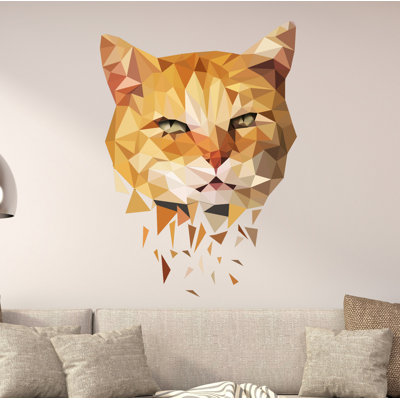 Adhésif décoratif polygonale pour chat