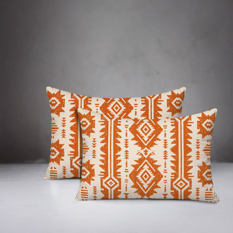 Oreiller réversible intérieur / extérieur Dakota, 25 x 18, Orange