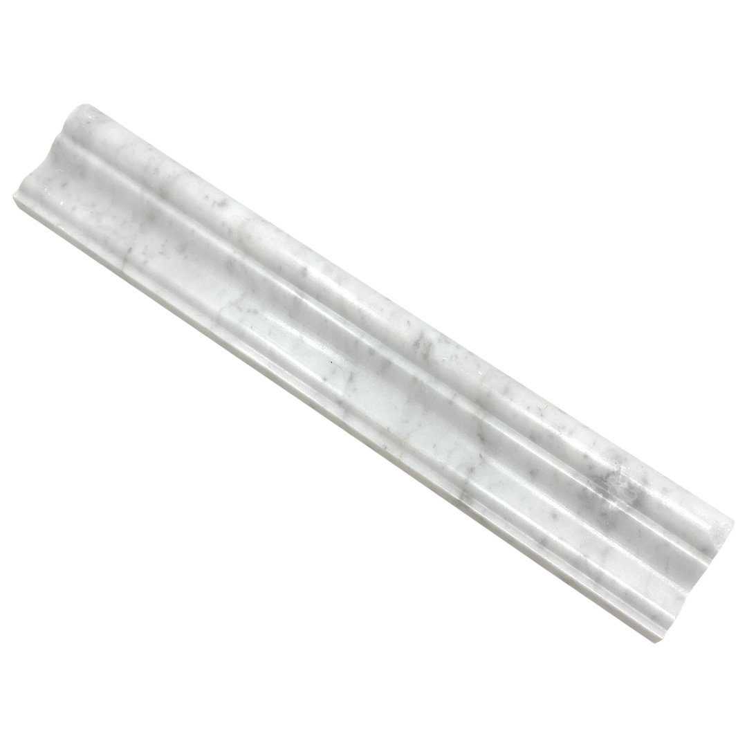 12'' L x 2'' W Marble Chair Rail Tile Trim Parvatile