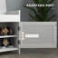 Banc à chaussures, banc d'entrée avec rangement pour chaussures, coussin, compartiments cachés, tablettes réglables et portes à volets, range-chaussures