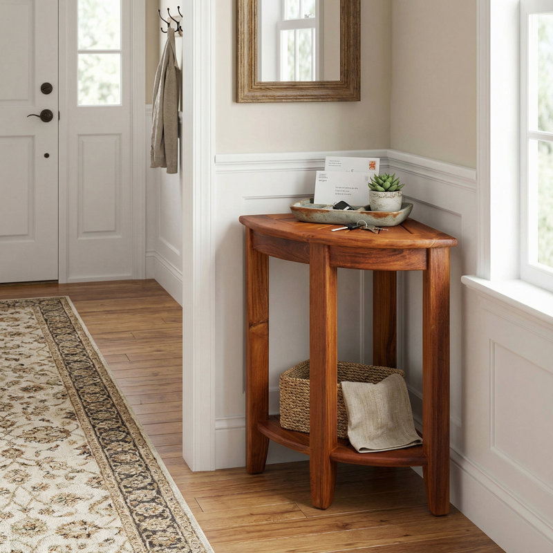 Bardh Solid Wood Accent Stool