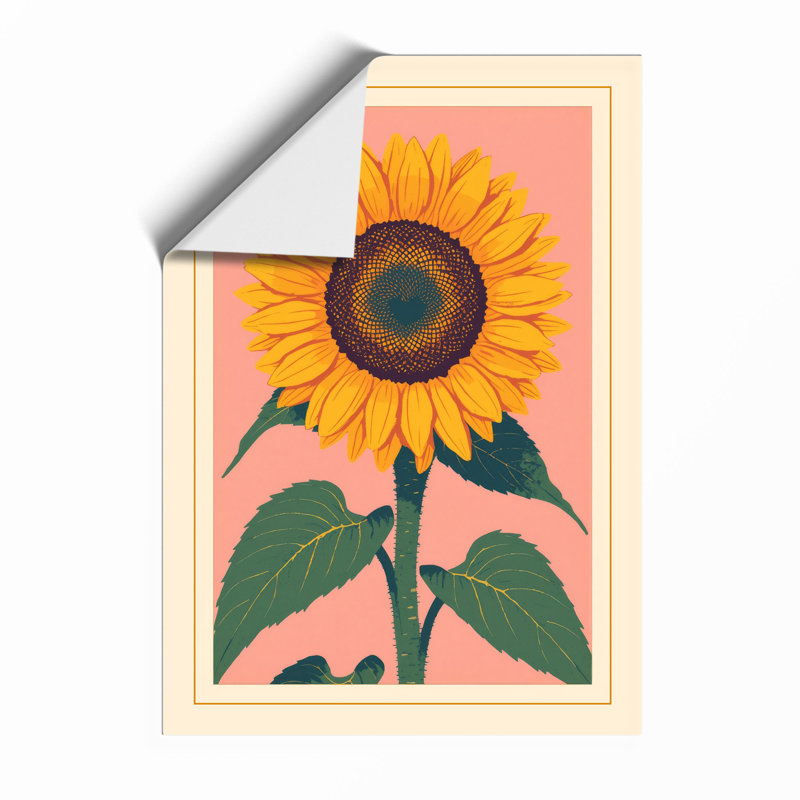Golden Sunflower Botanical - Print, Unframed, A3 - 42.0 x 29.7 cm