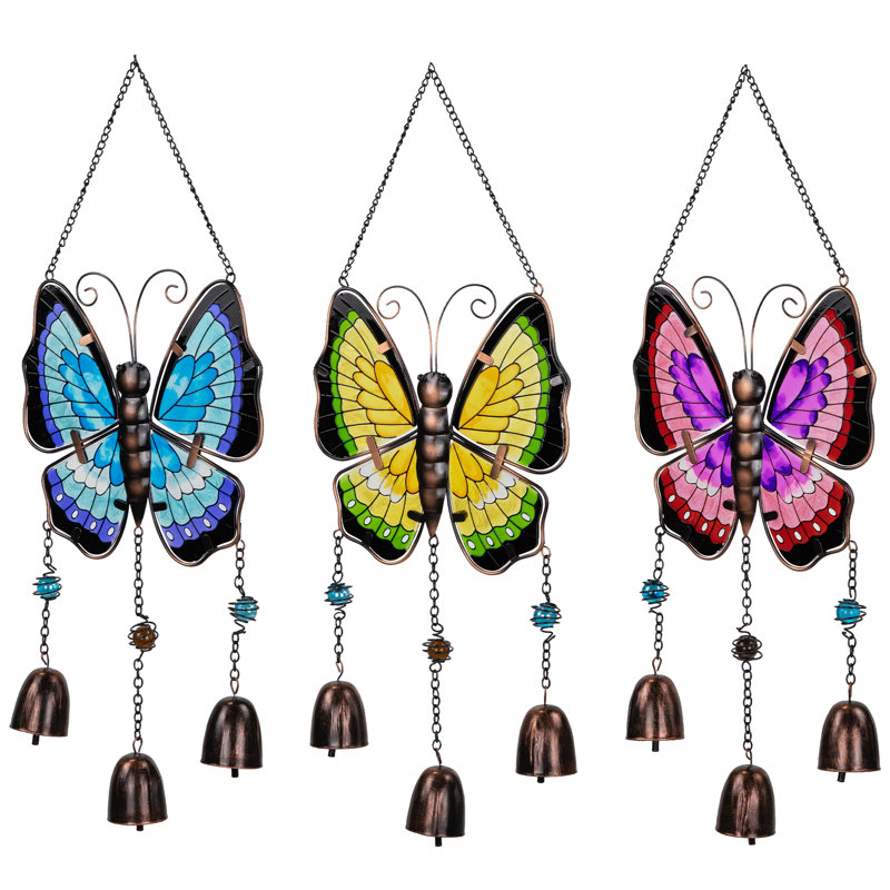 Carillon papillon en métal