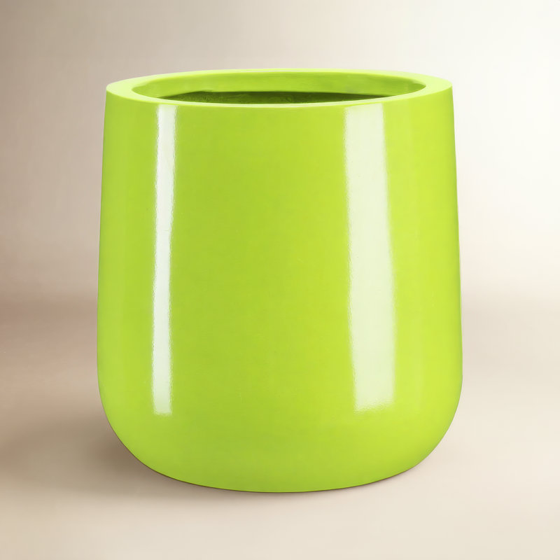 Steuben Pot Planter, Gray, 10.5" H x 9.5" W x 9.5" D