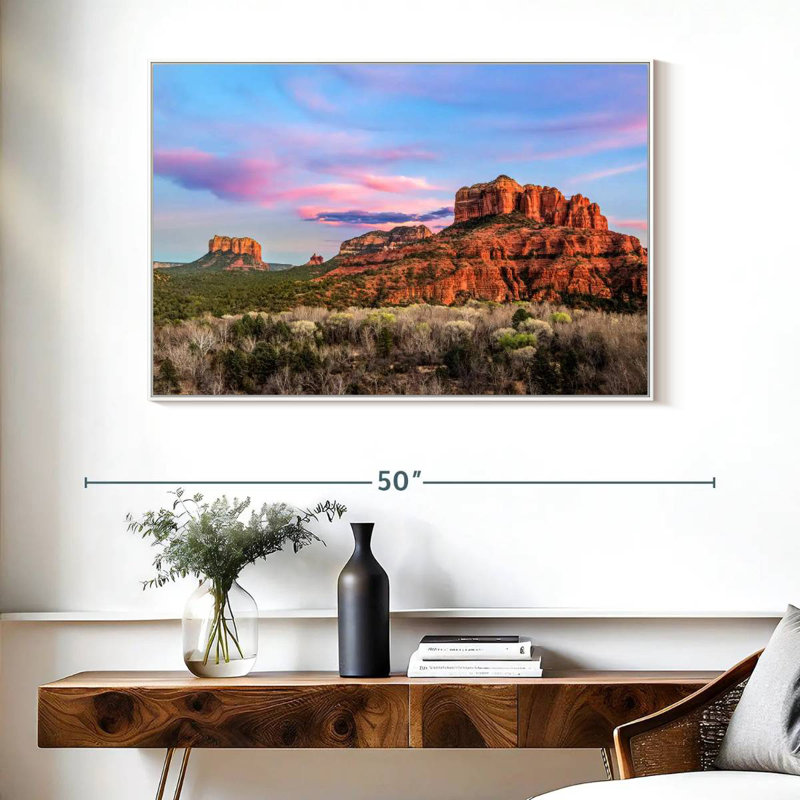 Sedona Rock Formations, Cadre flottant blanc, 40 po x 27 po