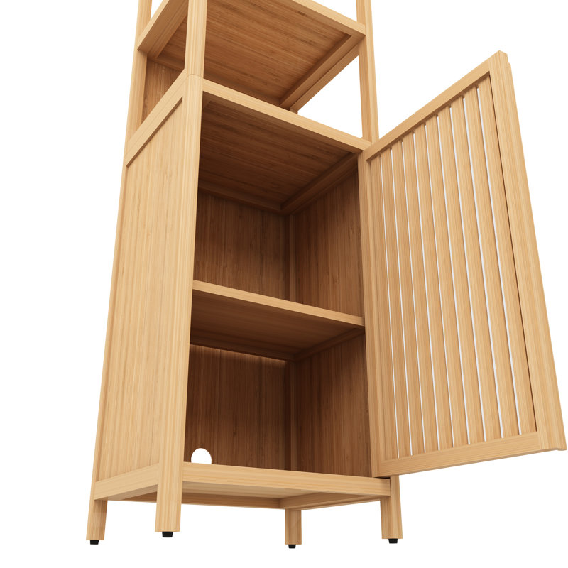 Garde-robe naturelle avec tablettes à 3 niveaux