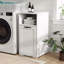 Armoire à linge avec sacs à doublure amovibles et tablette ouverte