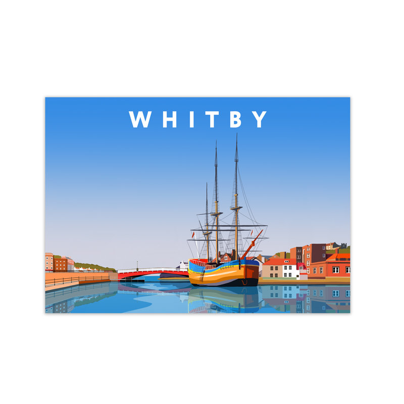 Whitby Harbour by Richard O'Neill - Print, 29.7cm H x 42cm W x 3cm D, Unframed