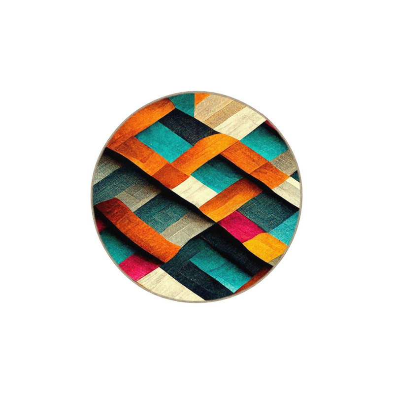 Overlapping Patterned Woven Base Washable Rug, Runner 2'6" x 9'10" Rug Pad Included
