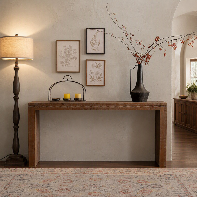 Console 63,78 pouces Rustic Farmhouse