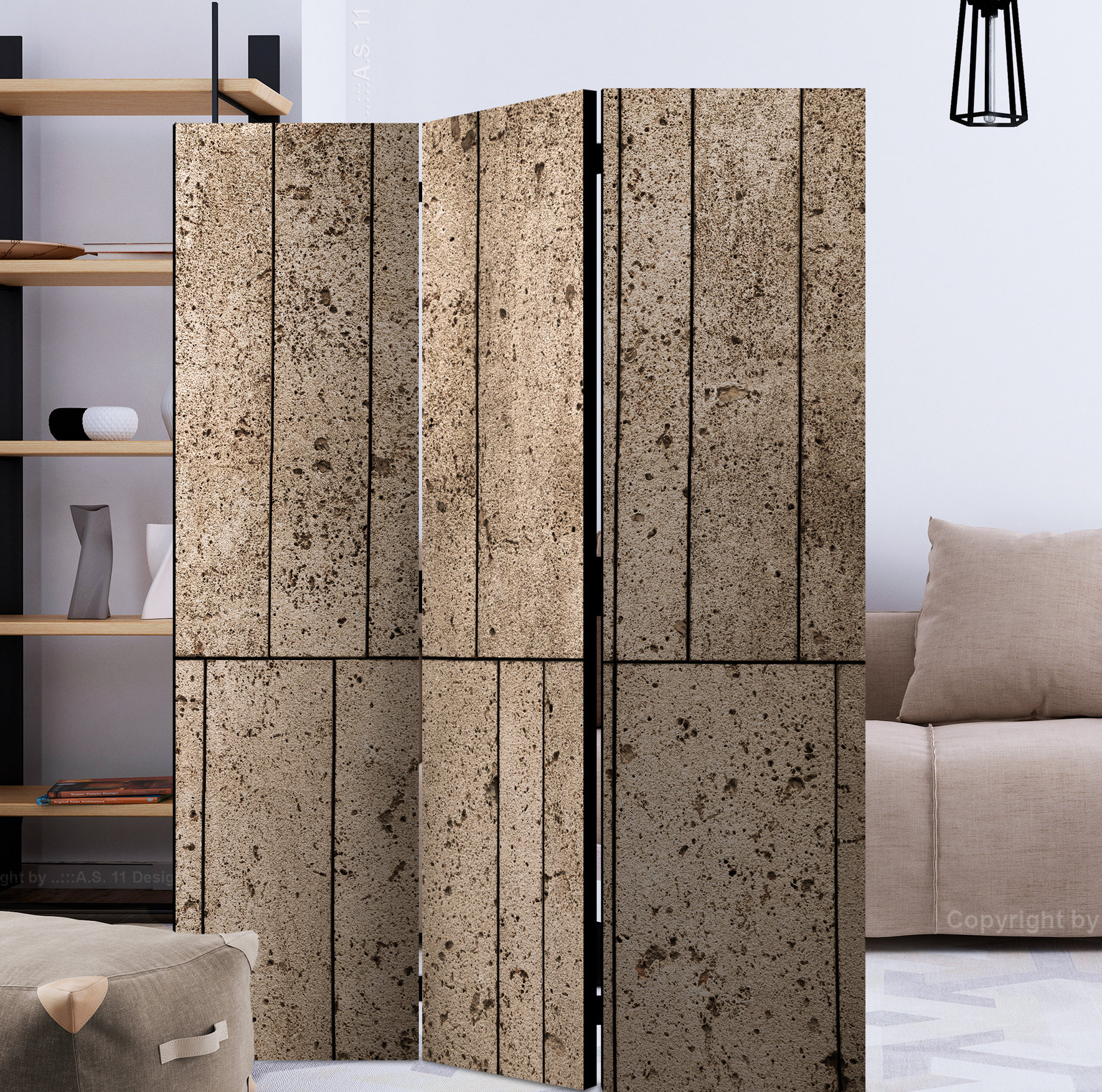Clements 172cm H Solid Wood Folding Room Divider