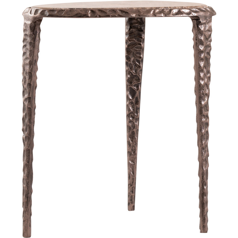 Table de bout / base en marbre véritable doré Gild, Beige, Bronze