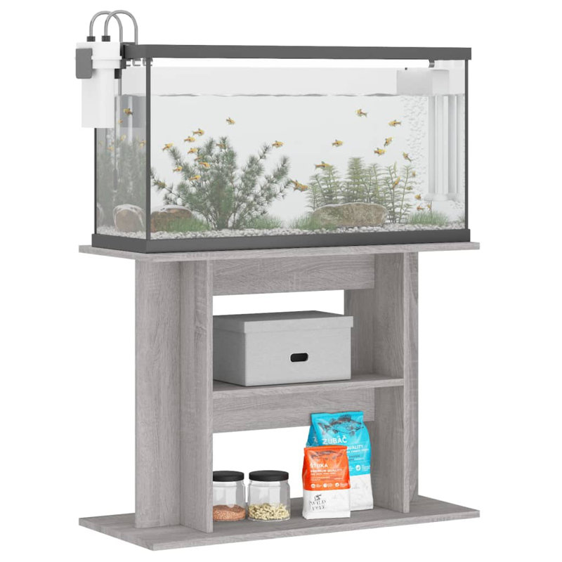 Support pour aquarium vidaXL, Gris béton, H 23,62 po x l 31,50 po x P 13,78 po