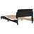 vidaXL Bed Frame Dover Black and White 100x203 cm Faux Leather-393219248-393219249