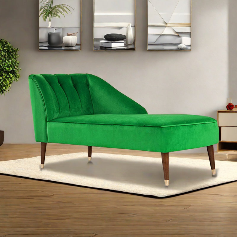 Chaise ergonomique en bois massif, Orienté à gauche (vu de face), Vert