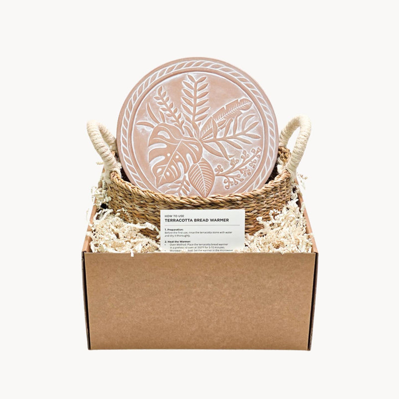 Bread Warmer & Basket-Plant Round