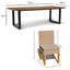 Fabiano 6 - Person Solid Wood Patio Dining Set Rectangular Table