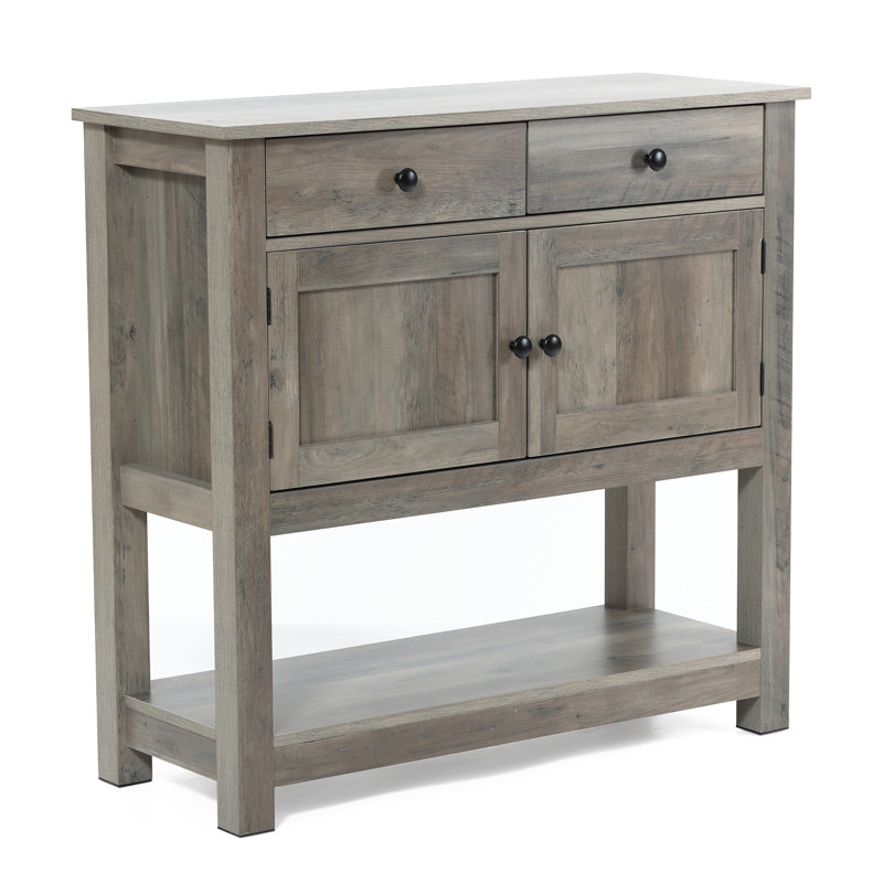 Mazelina 33.7" H Farmhouse Sideboard Buffet Cabinet with Drawers & Open Shelf