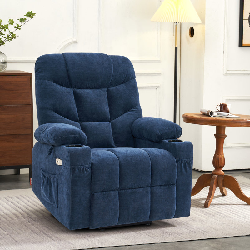 85.1cm Wide Lift Assist Standard Recliner, Navy 