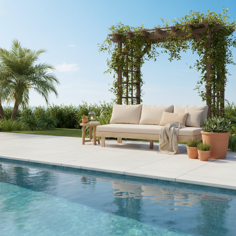 Veridian Outdoor 3-Seater Sofa With Water-Repellent Cushions