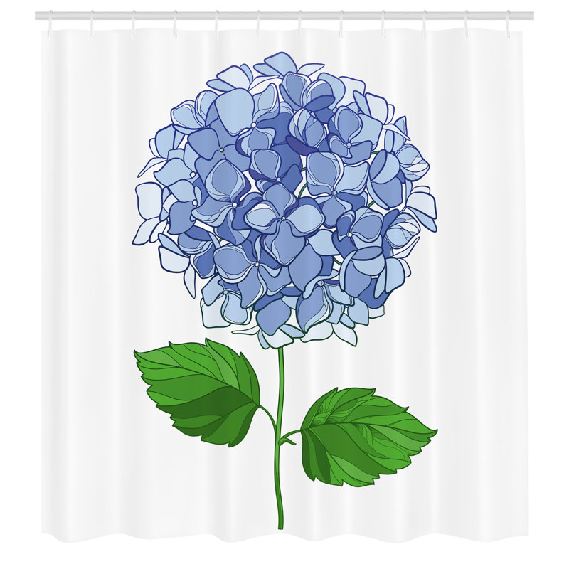 Floral Shower Curtain with Hooks Included, 84"H x 69"W