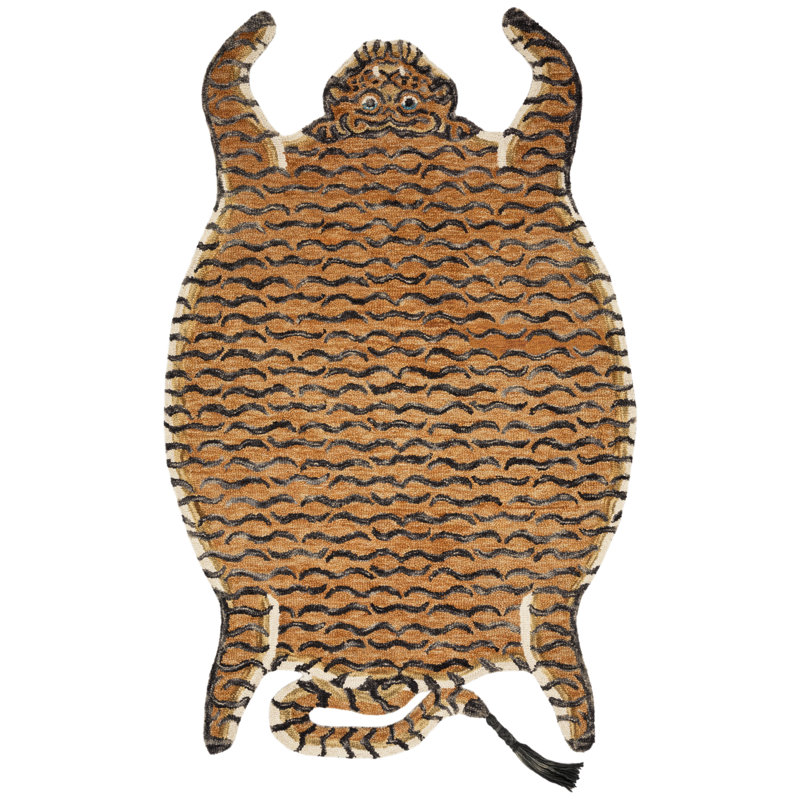 Feroz Wool Animal Print Indoor Rug, Novelty 4' x 6'