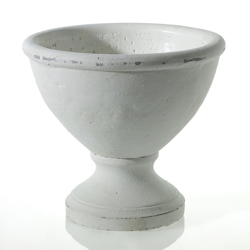 S Round Fluted Scalloped Footed Planter Pot Compote