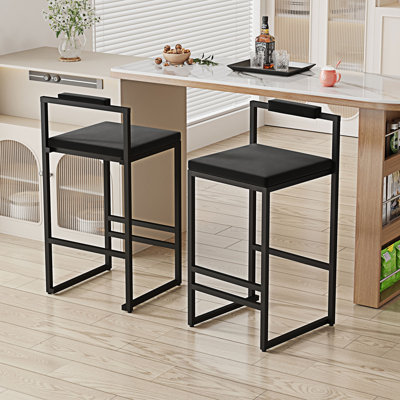 Ensemble de 2 chaises de salle à manger rembourrées à hauteur de comptoir