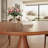 7Pcs Modern Round Kitchen Dining Table Set,With 6 Upholstered Dining Chairs-1445867343