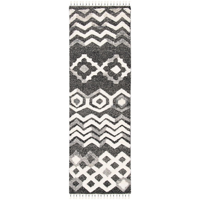 Castaneda Hand Knotted Wool Southwestern Rug, Runner 2'3" x 8'