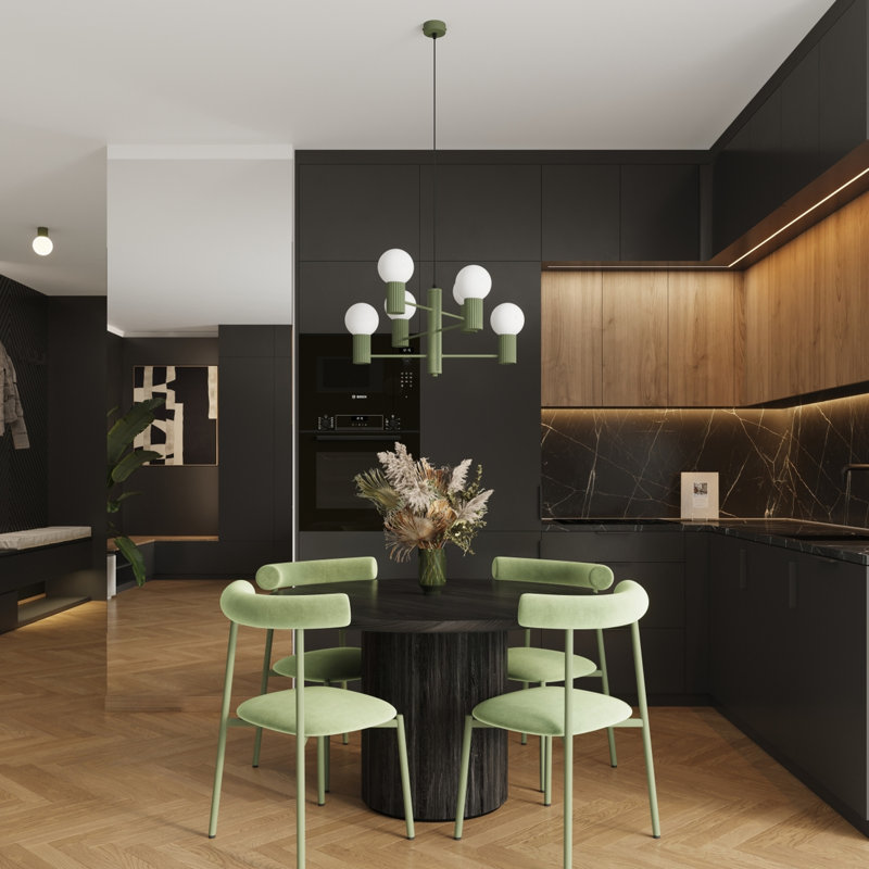 Wynnwood 6 - Light Chandelier, Green
