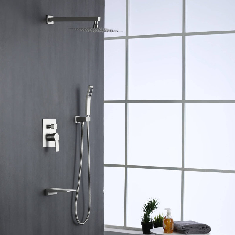 All-In-One Kit with Rough in-Valve, Brushed Nickel