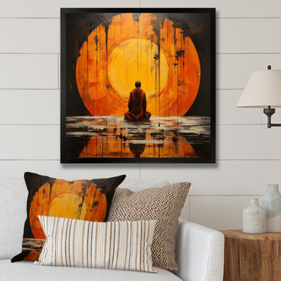 " Minimalism Orange Buddhism Guru I "
