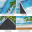 Lavable à la machine transparent, magnifique plage tropicale avec tapis intérieur-1987224425