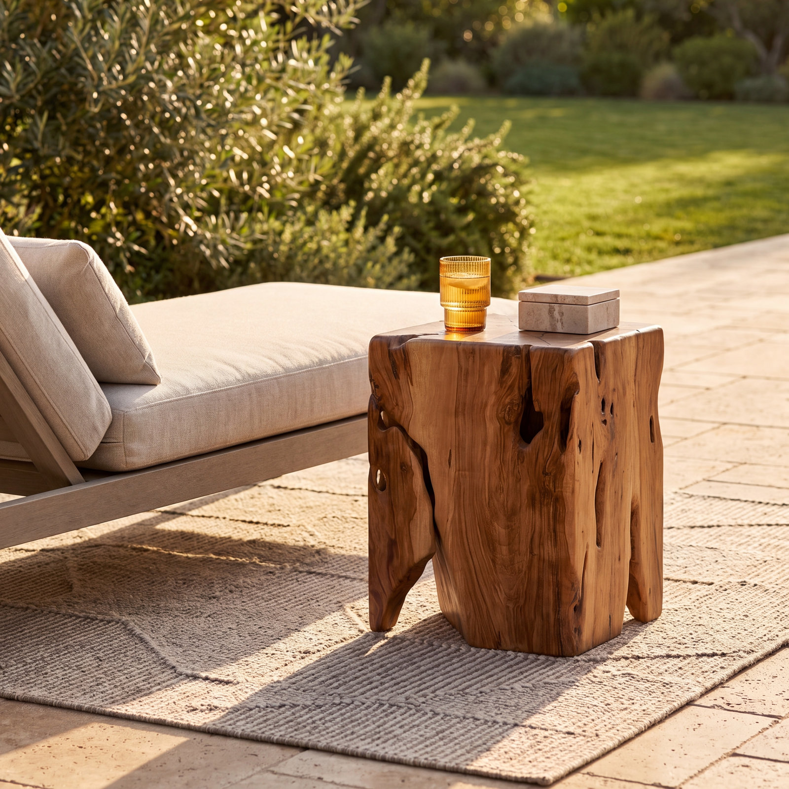 Bloomsdale 12" Teak Patio Side Table