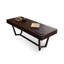 Bureau rectangulaire en bois manufacturé de couleur fumée avec tiroirs-323435794