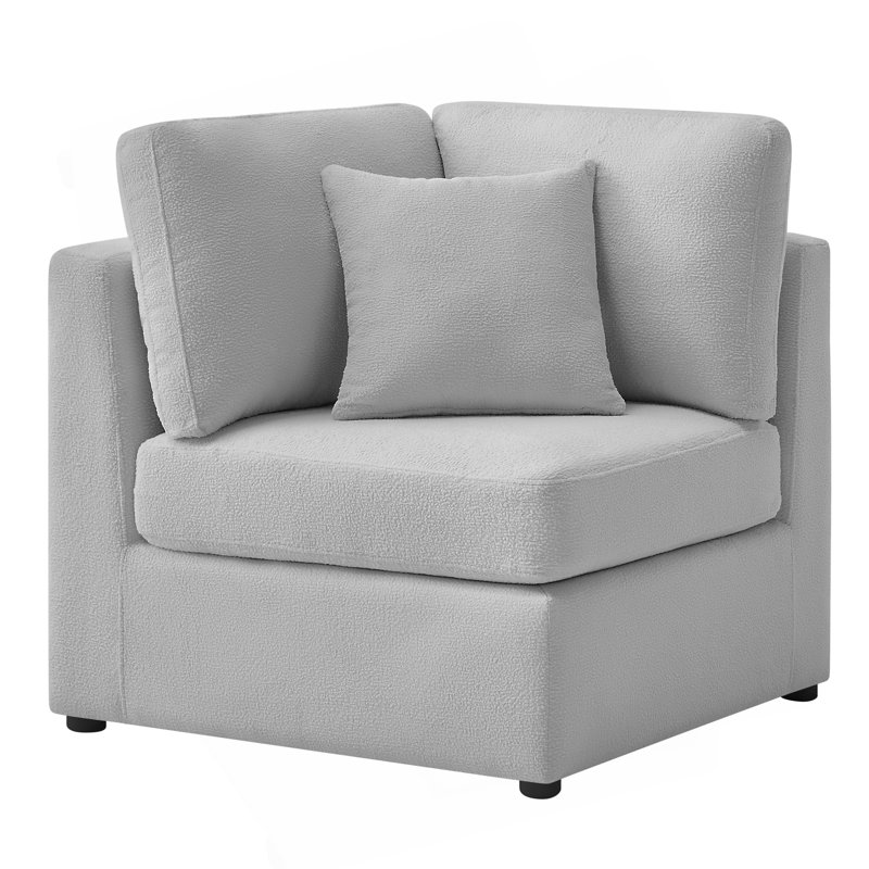 Chaise de coin Chauncy - Gris, Gris