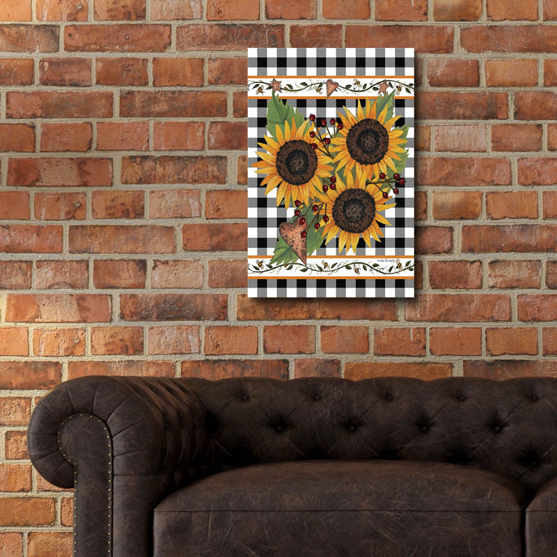 «Sunflowers and Vines» par Linda Spivey, art mural en verre acrylique, H 24 po x l 16 po