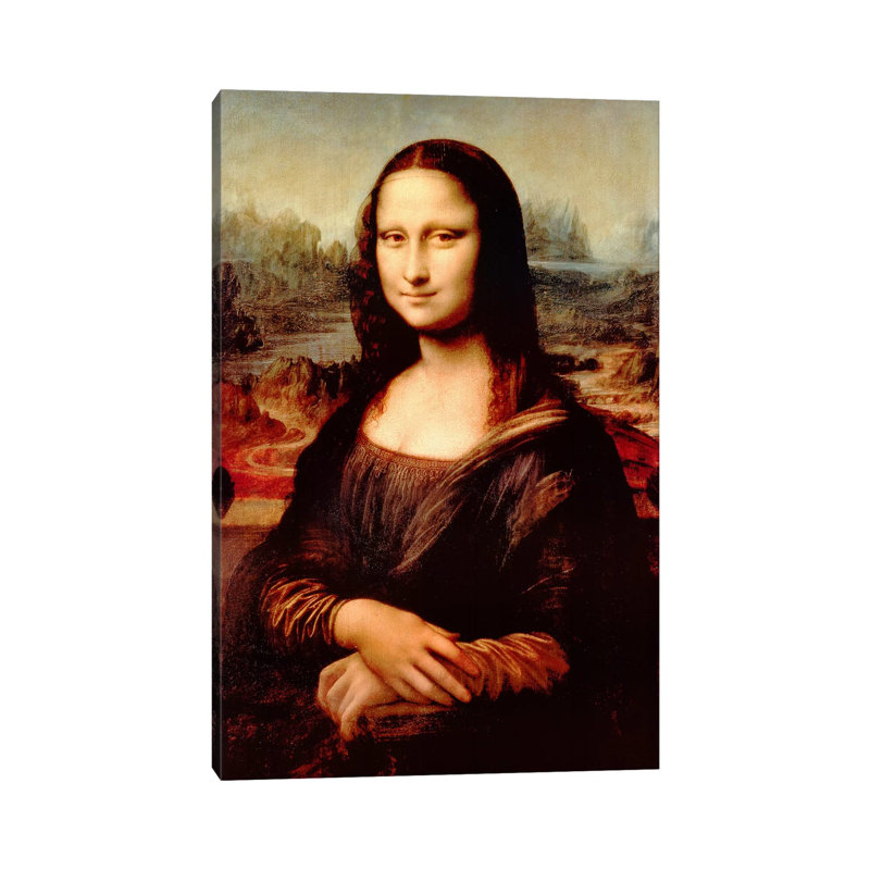 Mona Lisa by Leonardo Da Vinci - Print on Canvas, No Frame, 30.48 cm H x 45.72 cm W