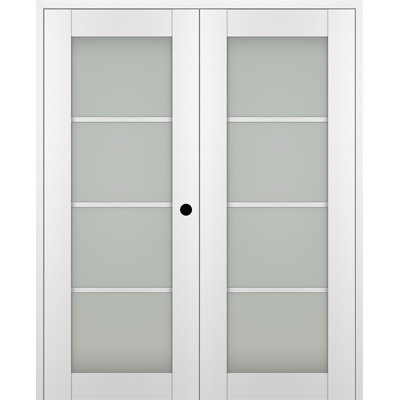 Palladio 4 Lite Solid Manufactured Wood and Glass Panelled Prefinished French Door