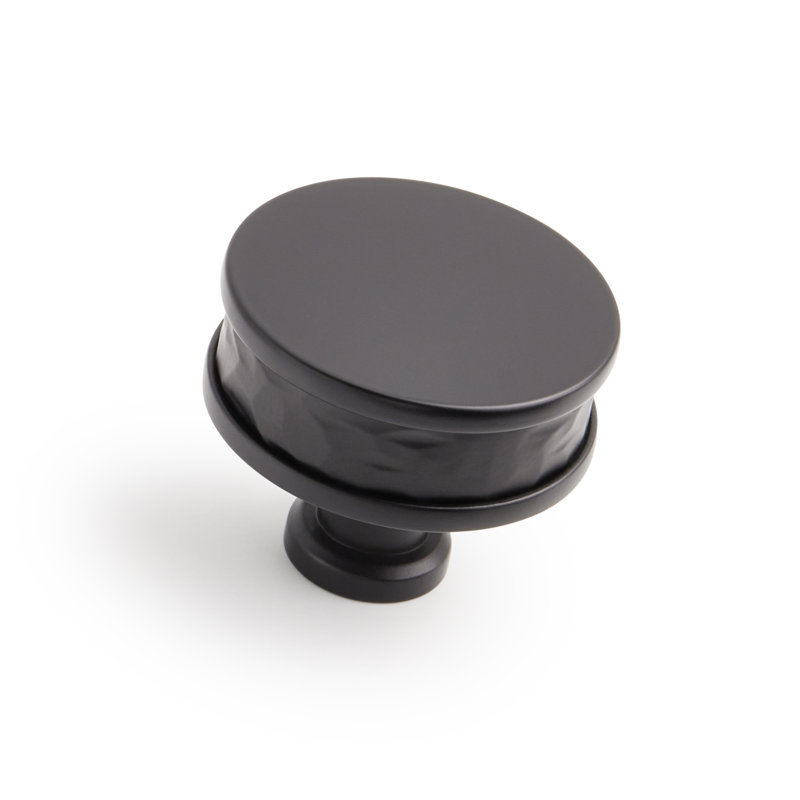 Poignée d'armoire ronde 1-1 / 2 "Lazzara, Matte Black